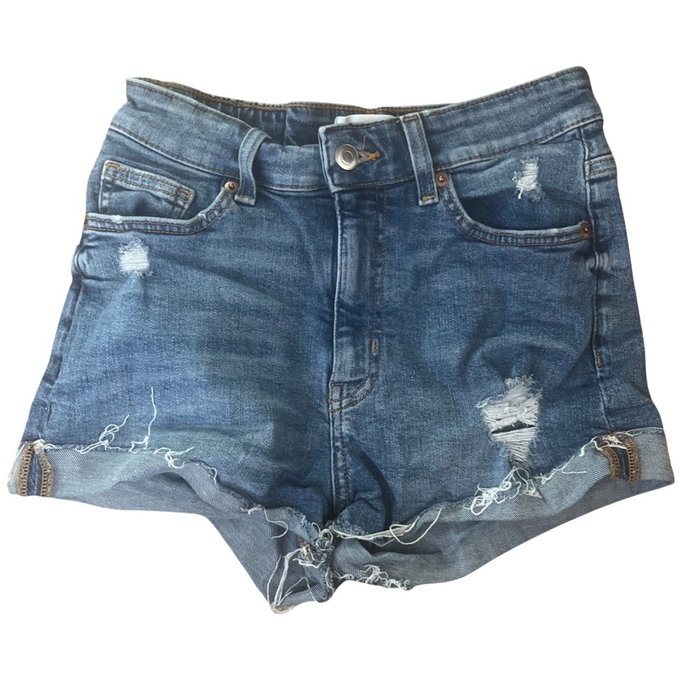H&M cut off stretch jean shorts